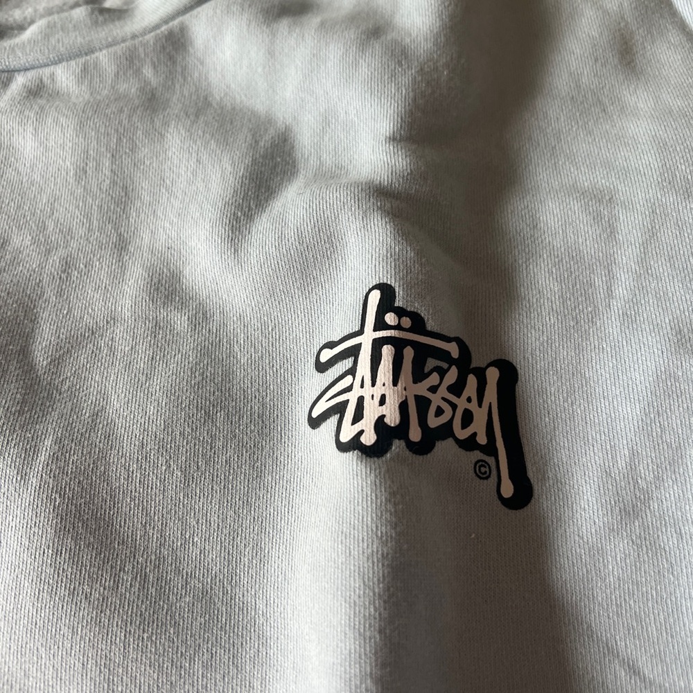 Stussy Heather Gray Crewneck Tee